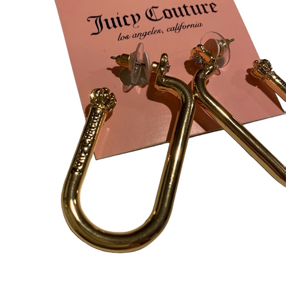 Juicy Couture gold tone elongated earrings. Quite big and thick. New never worn - Picture 2 of 3